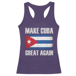 Make Cuba Great Again Racerback Tank Top Vintage Cuban Map TS11 Purple Print Your Wear