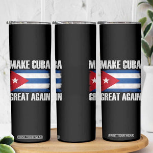 Make Cuba Great Again Skinny Tumbler Vintage Cuban Map TS11 Print Your Wear