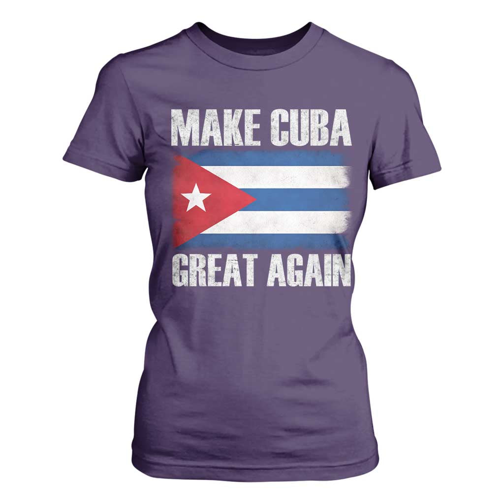 Make Cuba Great Again T Shirt For Women Vintage Cuban Map TS11 Purple Print Your Wear