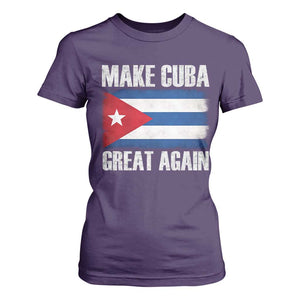 Make Cuba Great Again T Shirt For Women Vintage Cuban Map TS11 Purple Print Your Wear