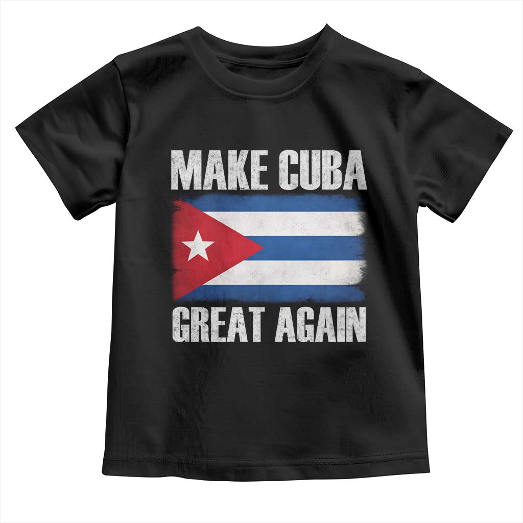 Make Cuba Great Again Toddler T Shirt Vintage Cuban Map TS11 Black Print Your Wear
