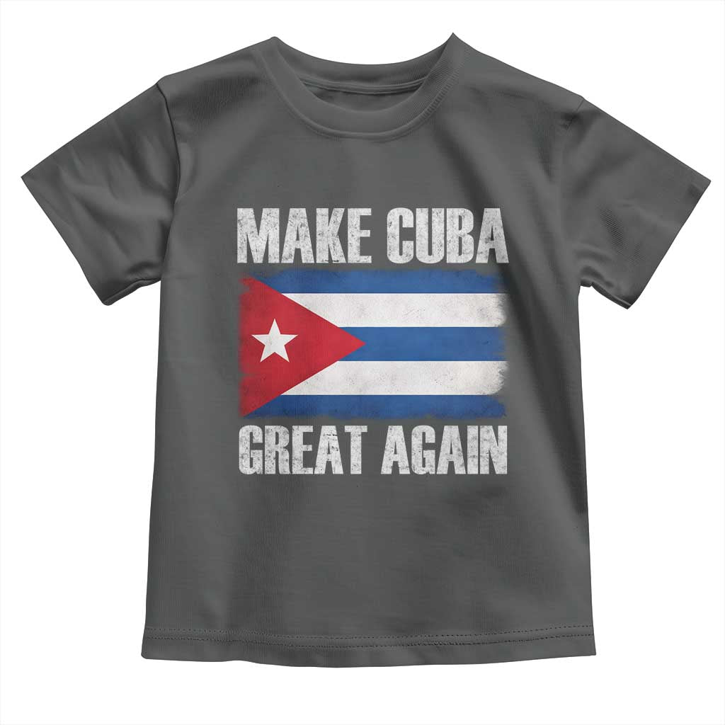 Make Cuba Great Again Toddler T Shirt Vintage Cuban Map TS11 Dark Heather Print Your Wear