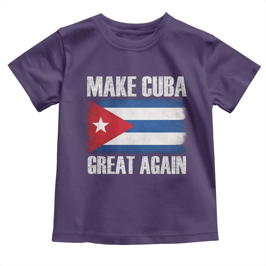 Make Cuba Great Again Toddler T Shirt Vintage Cuban Map TS11 Purple Print Your Wear