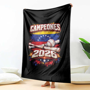 Venezuela Campeones 2026 Baseball Championship Throw Blanket Vintage Venezuelan Flag TS11 Print Your Wear