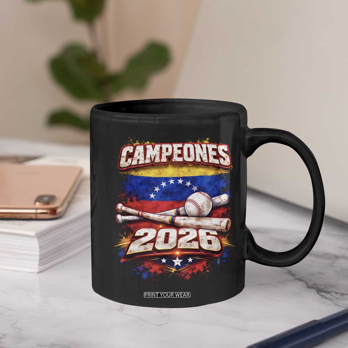 Venezuela Campeones 2026 Baseball Championship Coffee Mug Vintage Venezuelan Flag TS11 Print Your Wear