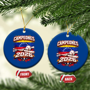 Venezuela Campeones 2026 Baseball Championship Ceramic Ornament Vintage Venezuelan Flag TS11 1pc Blue Print Your Wear