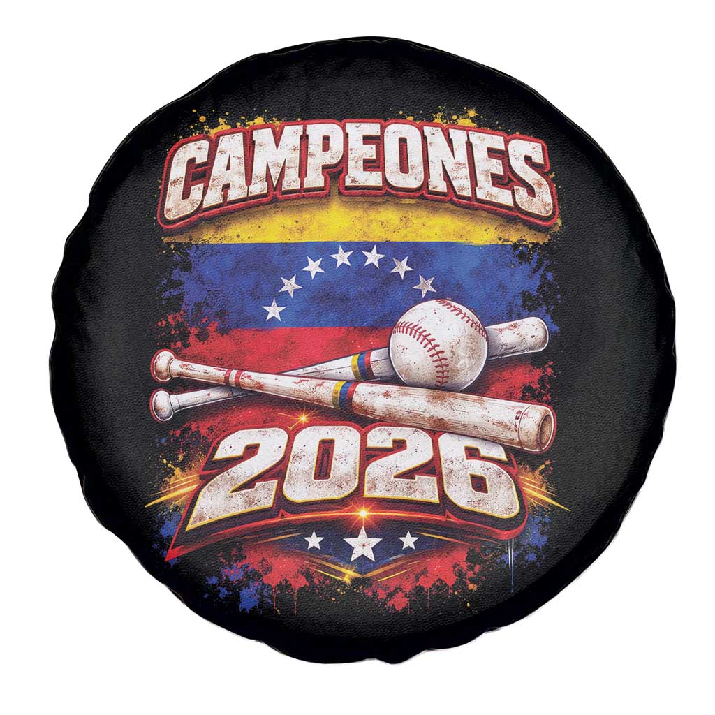 Venezuela Campeones 2026 Baseball Championship Spare Tire Cover Vintage Venezuelan Flag TS11 Print Your Wear