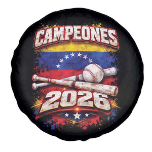 Venezuela Campeones 2026 Baseball Championship Spare Tire Cover Vintage Venezuelan Flag TS11 Print Your Wear
