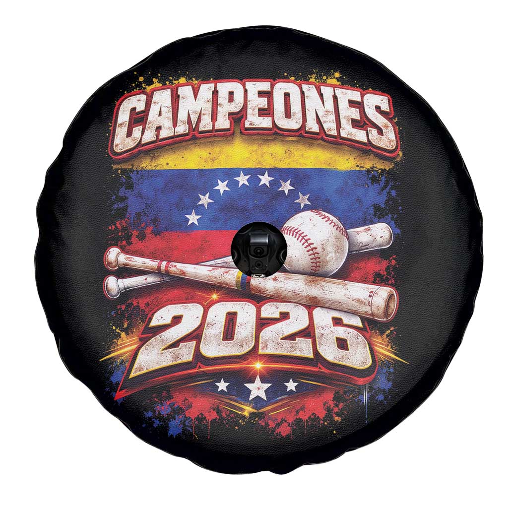 Venezuela Campeones 2026 Baseball Championship Spare Tire Cover Vintage Venezuelan Flag TS11 Print Your Wear