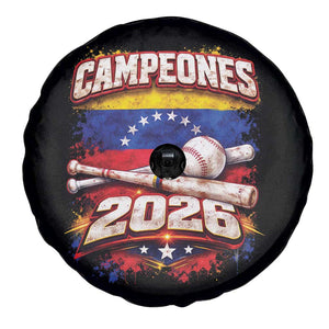 Venezuela Campeones 2026 Baseball Championship Spare Tire Cover Vintage Venezuelan Flag TS11 Print Your Wear