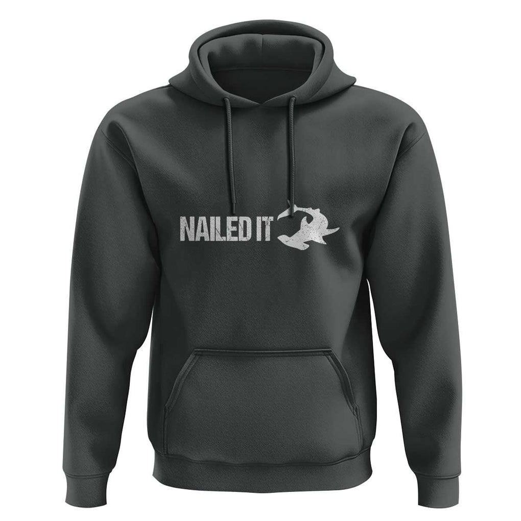 Funny Hammerhead Shark Hoodie Nailed It Shark Lover TS11 Dark Heather Print Your Wear