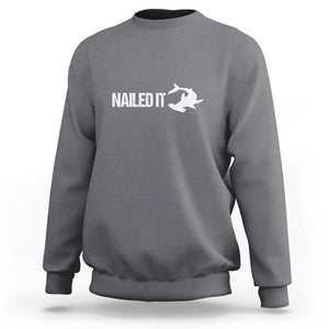 Funny Hammerhead Shark Sweatshirt Nailed It Shark Lover TS11 Charcoal Print Your Wear