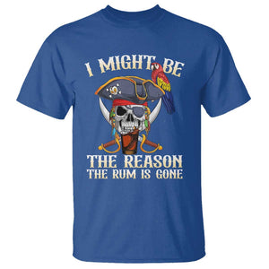 Funny Pirates T Shirt I Might Be The Reason The Rum Is Gone Skull Captain TS11 Royal Blue Print Your Wear