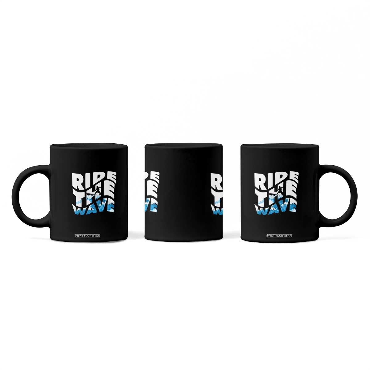 Surfing Coffee Mug Ride The Wave Surfer Boardsport Wave TS11 Print Your Wear