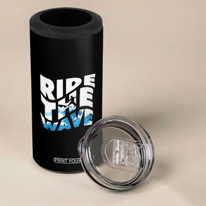 Surfing 4 in 1 Can Cooler Tumbler Ride The Wave Surfer Boardsport Wave TS11 Print Your Wear
