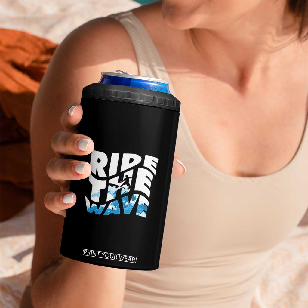 Surfing 4 in 1 Can Cooler Tumbler Ride The Wave Surfer Boardsport Wave TS11 Print Your Wear