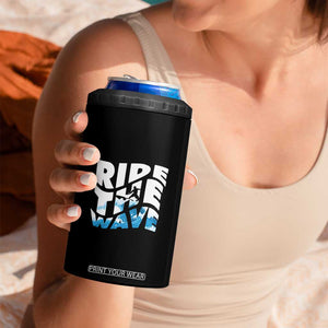 Surfing 4 in 1 Can Cooler Tumbler Ride The Wave Surfer Boardsport Wave TS11 Print Your Wear