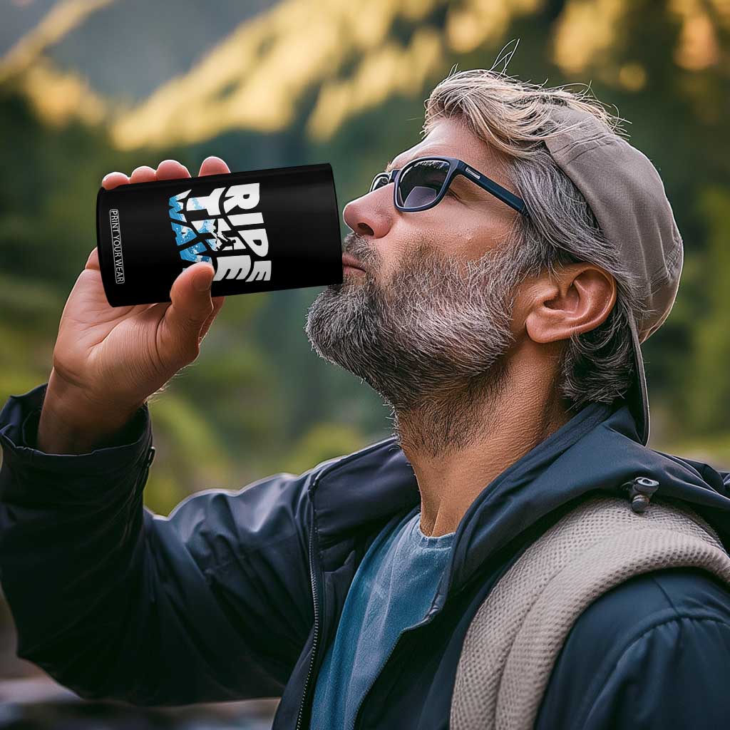 Surfing 4 in 1 Can Cooler Tumbler Ride The Wave Surfer Boardsport Wave TS11 Print Your Wear