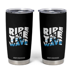 Surfing Tumbler Cup Ride The Wave Surfer Boardsport Wave TS11 Black Print Your Wear