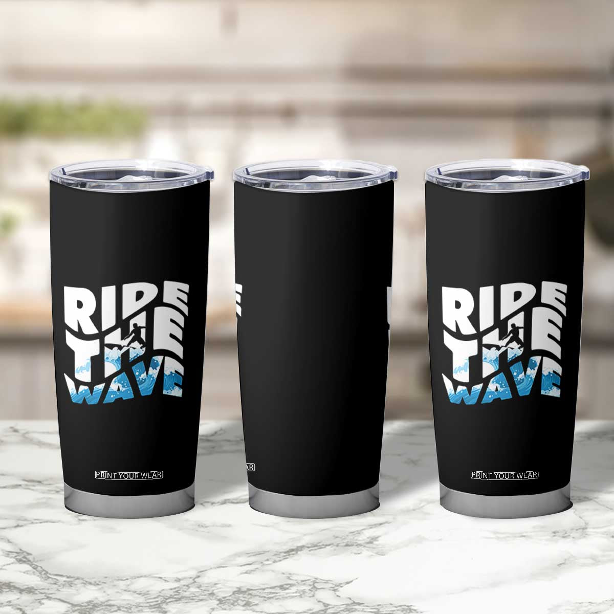 Surfing Tumbler Cup Ride The Wave Surfer Boardsport Wave TS11 Print Your Wear