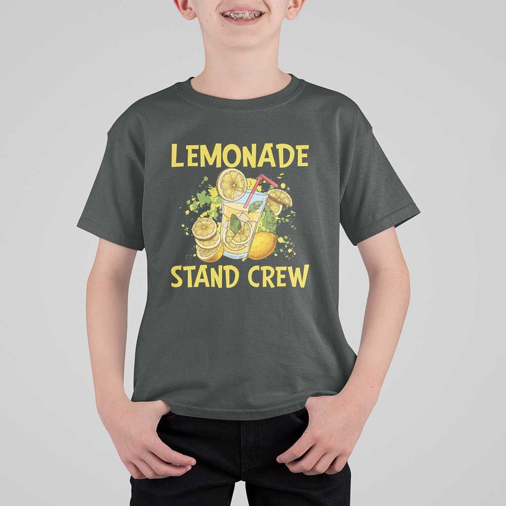 Lemon Stand Boss T Shirt For Kid Lemonade Stand Crew Young CEO Juice TS11 Dark Heather Print Your Wear