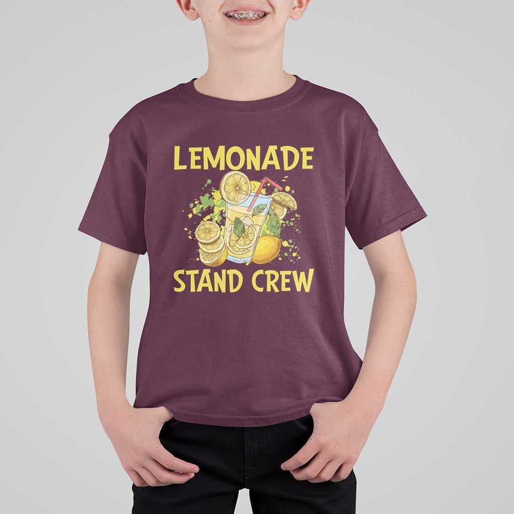 Lemon Stand Boss T Shirt For Kid Lemonade Stand Crew Young CEO Juice TS11 Maroon Print Your Wear