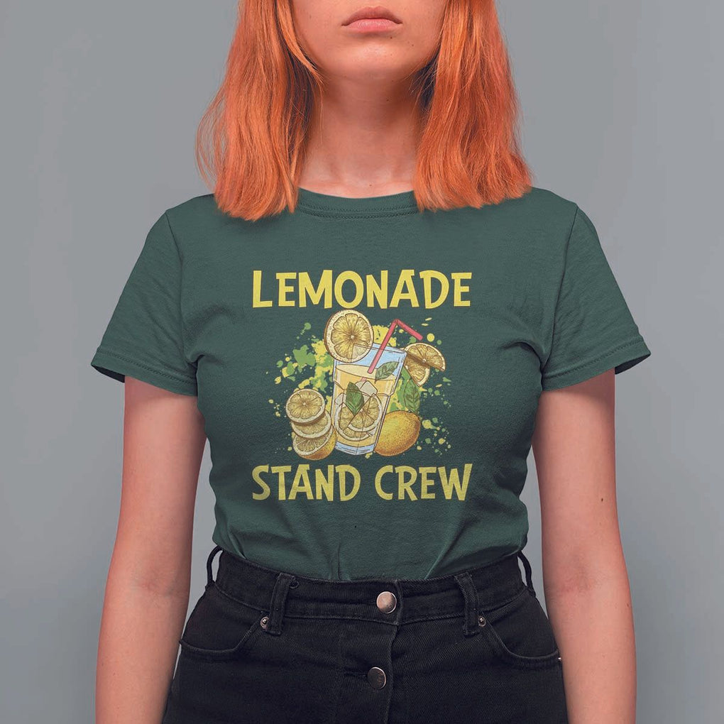 Lemon Stand Boss T Shirt For Women Lemonade Stand Crew Young CEO Juice TS11 Dark Forest Green Print Your Wear