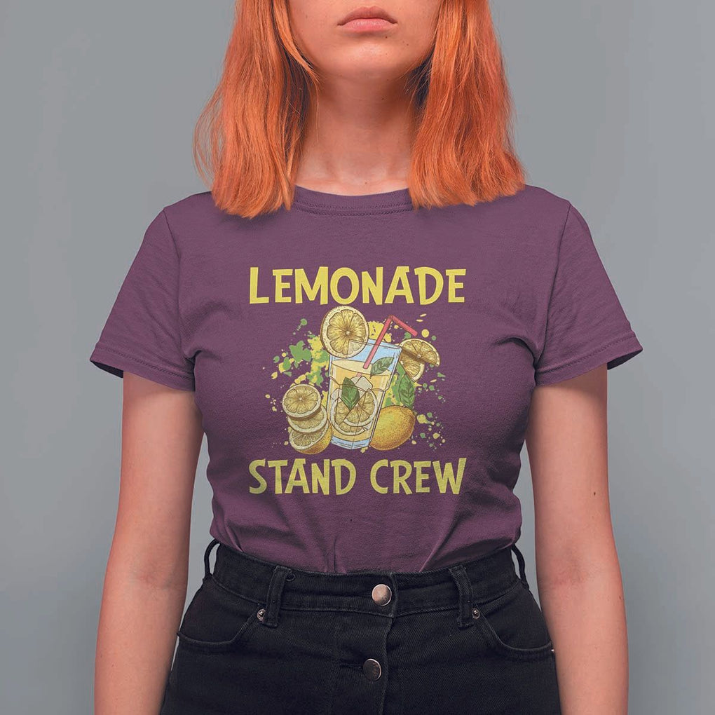 Lemon Stand Boss T Shirt For Women Lemonade Stand Crew Young CEO Juice TS11 Maroon Print Your Wear