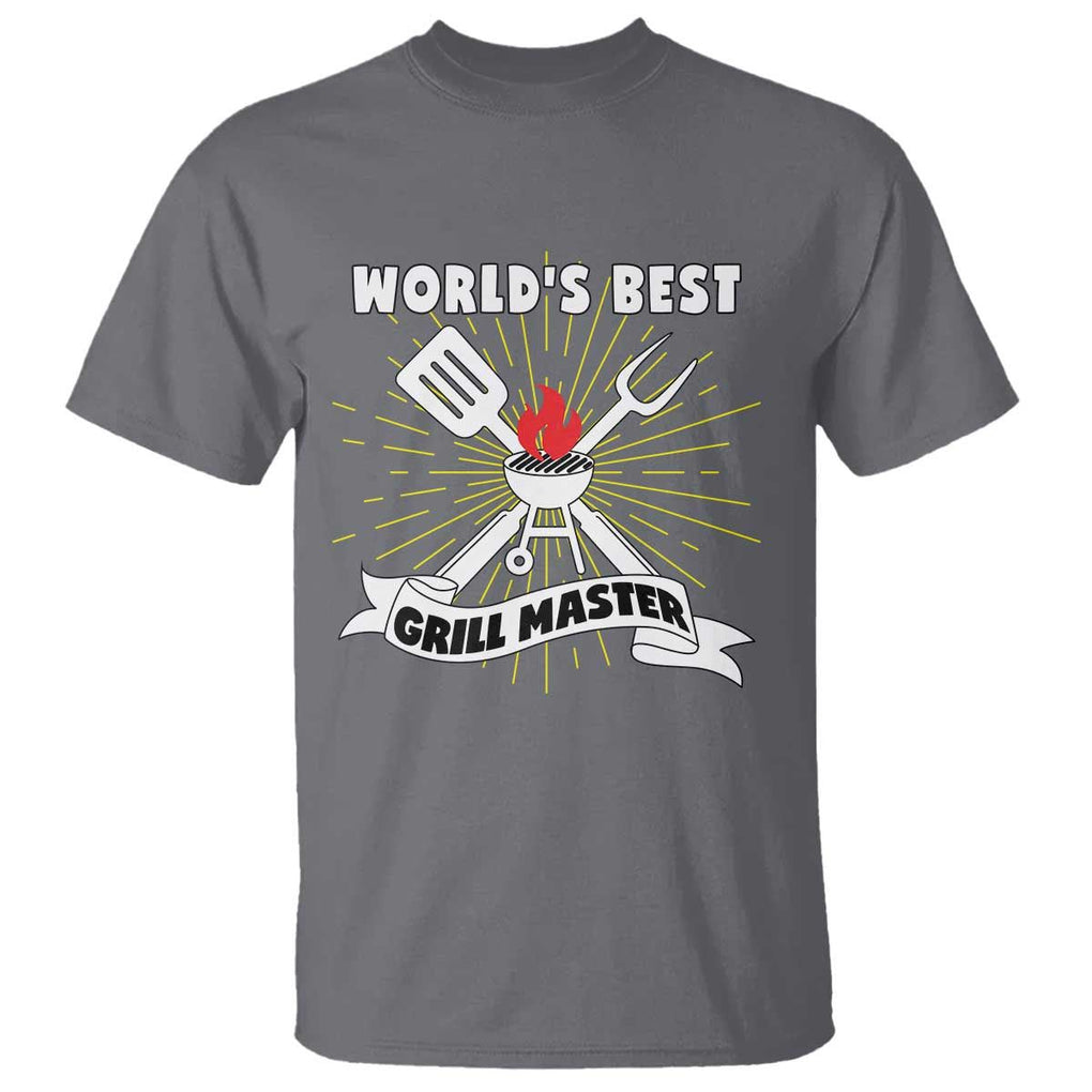 Grilling Barbecue T Shirt World's Best Grill Master BBQ Smoker TS11 Charcoal Print Your Wear