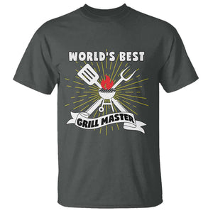 Grilling Barbecue T Shirt World's Best Grill Master BBQ Smoker TS11 Dark Heather Print Your Wear