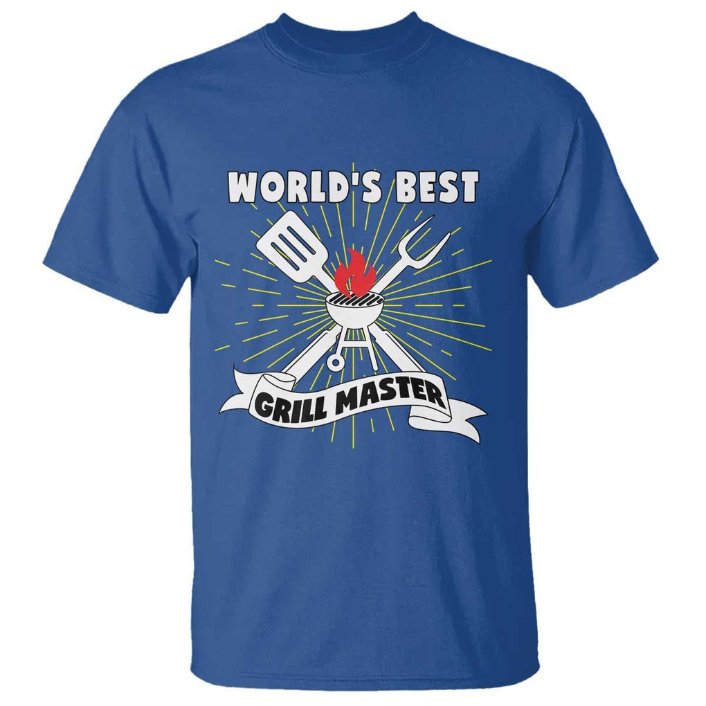 Grilling Barbecue T Shirt World's Best Grill Master BBQ Smoker TS11 Royal Blue Print Your Wear