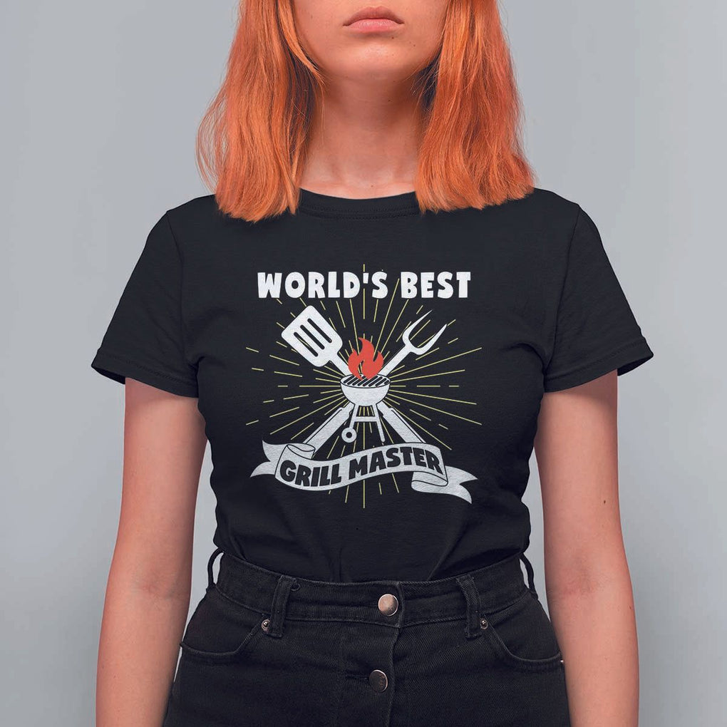 Grilling Barbecue T Shirt For Women World's Best Grill Master BBQ Smoker TS11 Black Print Your Wear