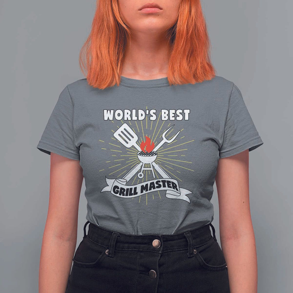 Grilling Barbecue T Shirt For Women World's Best Grill Master BBQ Smoker TS11 Charcoal Print Your Wear
