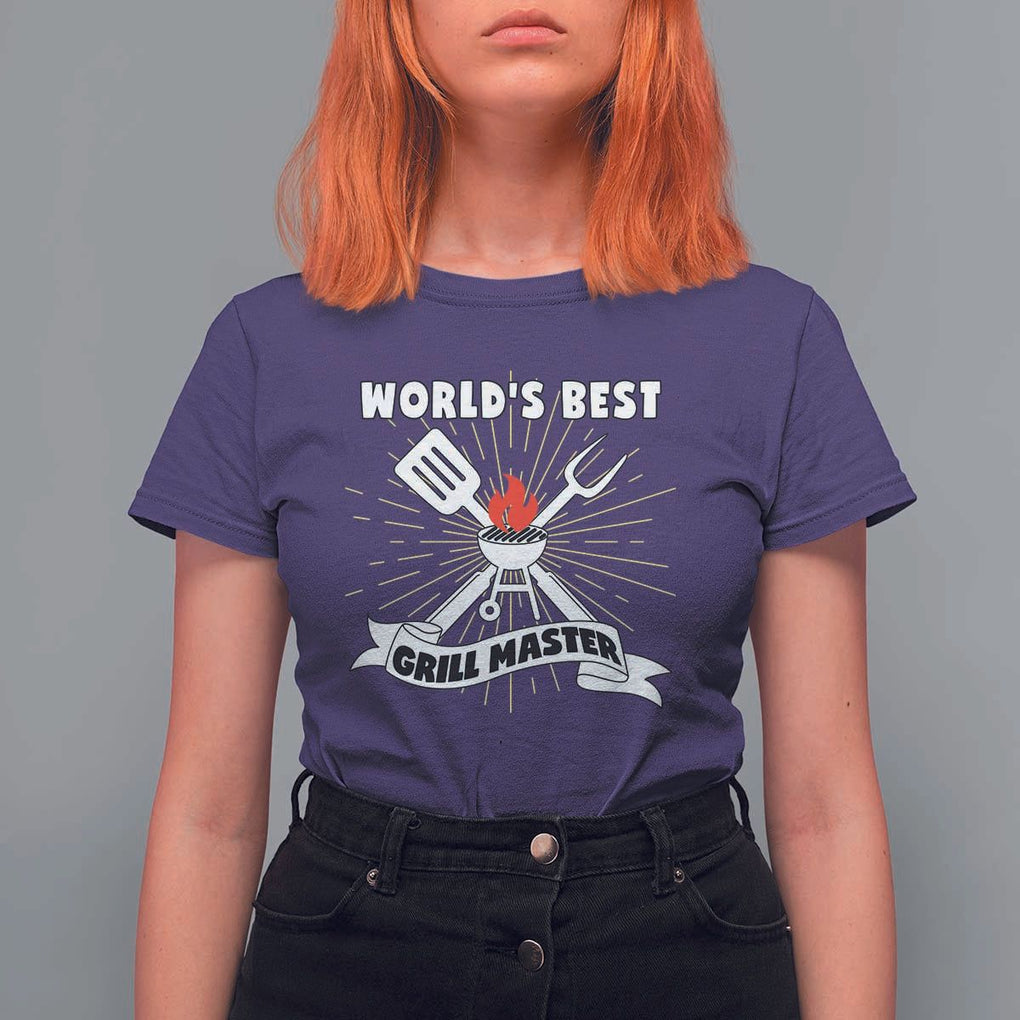 Grilling Barbecue T Shirt For Women World's Best Grill Master BBQ Smoker TS11 Purple Print Your Wear
