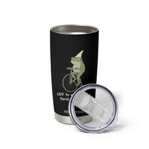 Off To Wrangle My Feral Grandkids Funny Grandparents Frog Tumbler Cup