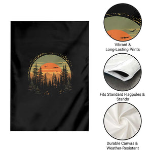 Retro Forest Trees Outdoors Nature Lover Garden Flag