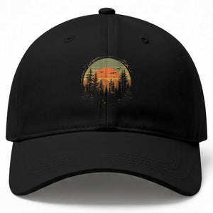Retro Forest Trees Outdoors Nature Lover Baseball Cap