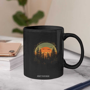 Retro Forest Trees Outdoors Nature Lover Coffee Mug