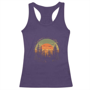 Retro Forest Trees Outdoors Nature Lover Racerback Tank Top TS11 Purple Print Your Wear