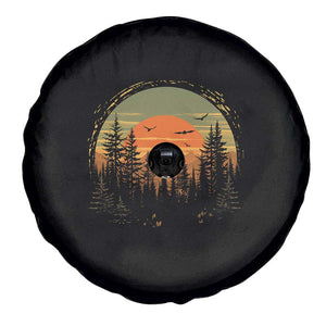 Retro Forest Trees Outdoors Nature Lover Spare Tire Cover