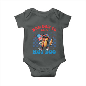 Bad Day To Be A Hot Dog 4th of July Baby Onesie Funny BBQ Grilling