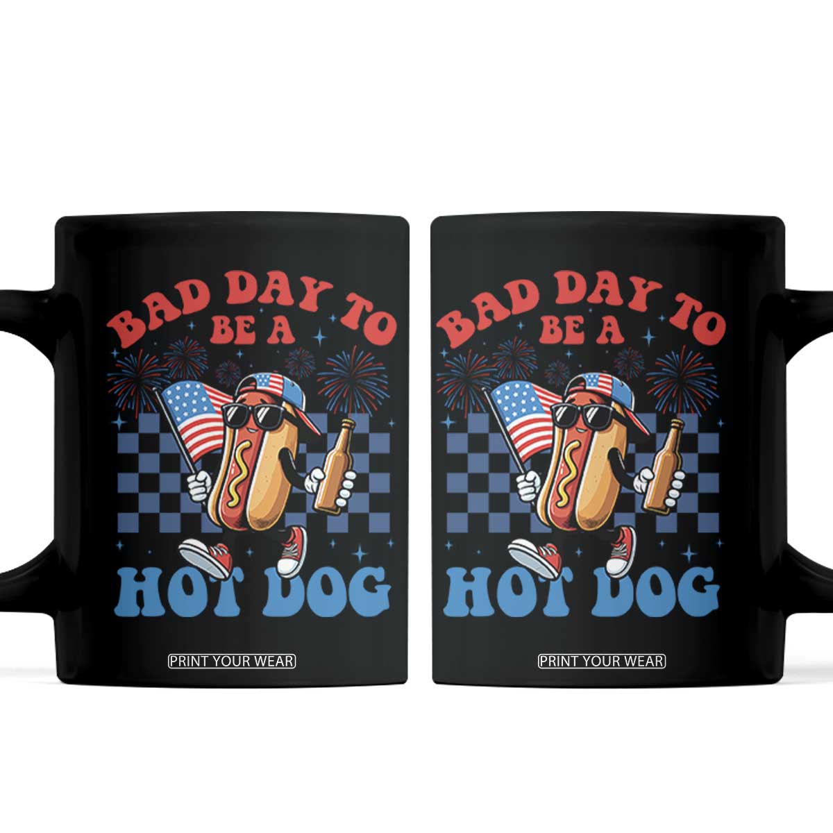 Bad Day To Be A Hot Dog 4th of July Coffee Mug Funny BBQ Grilling