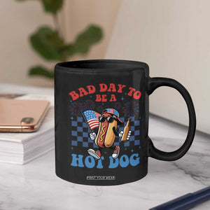 Bad Day To Be A Hot Dog 4th of July Coffee Mug Funny BBQ Grilling