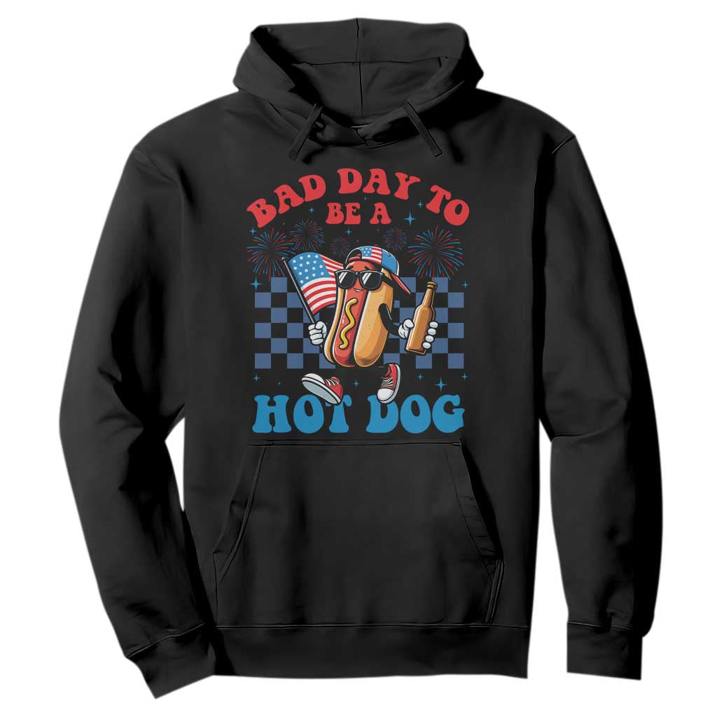 Bad Day To Be A Hot Dog 4th of July Hoodie Funny BBQ Grilling