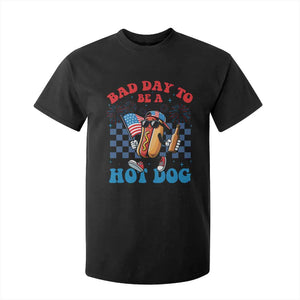 Bad Day To Be A Hot Dog 4th of July T Shirt For Kid Funny BBQ Grilling