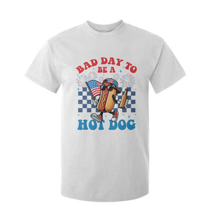 Bad Day To Be A Hot Dog 4th of July T Shirt For Kid Funny BBQ Grilling