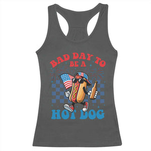 Bad Day To Be A Hot Dog 4th of July Racerback Tank Top Funny BBQ Grilling