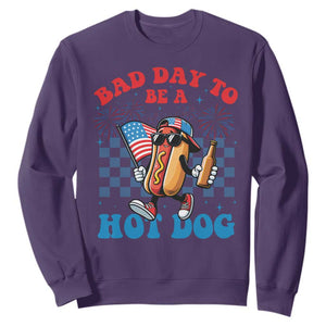 Bad Day To Be A Hot Dog 4th of July Sweatshirt Funny BBQ Grilling