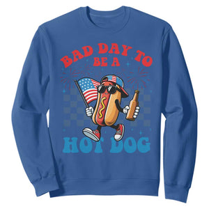 Bad Day To Be A Hot Dog 4th of July Sweatshirt Funny BBQ Grilling