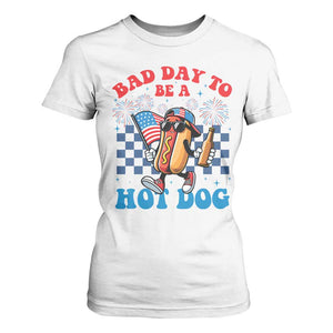 Bad Day To Be A Hot Dog 4th of July T Shirt For Women Funny BBQ Grilling